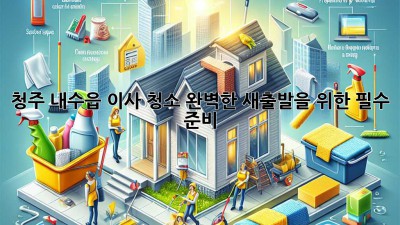 청주 내수읍 이사 청소: 완벽한 새출발을 위한 필수 준비