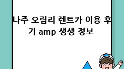 나주 오림리 렌트카🚗 vs 자차🤔 뭐가 더 좋을까? 완벽 비교분석!