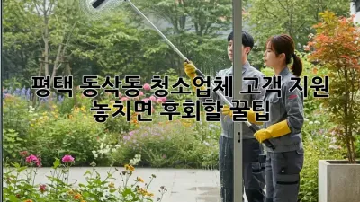 평택 동삭동 청소업체 고객 지원🍯 놓치면 후회할 꿀팁!