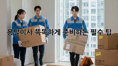 용달이사, 똑똑하게 준비하는 필수 팁!